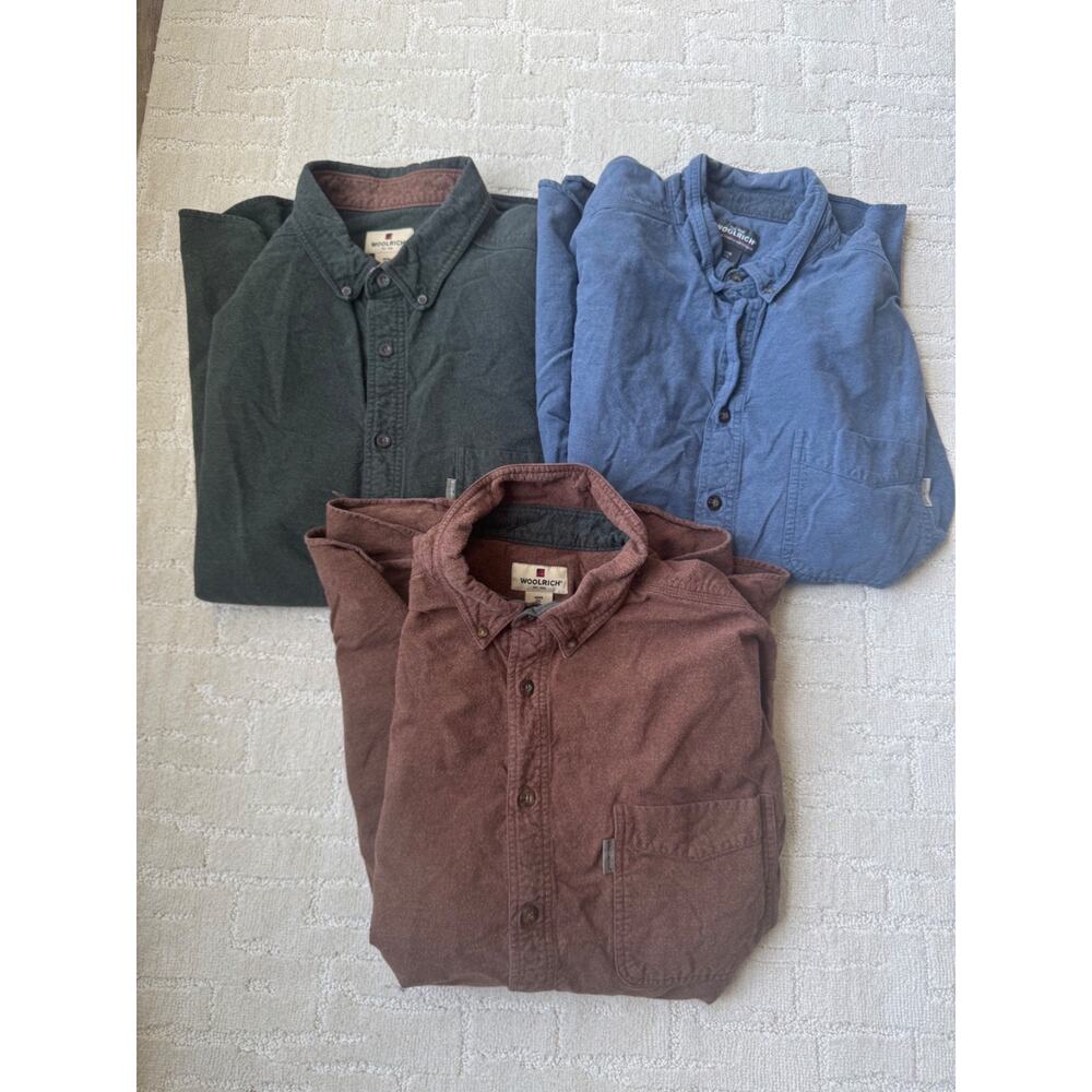 VTG Woolrich Flannel Shirt Lot Heavy Chamois Cotton